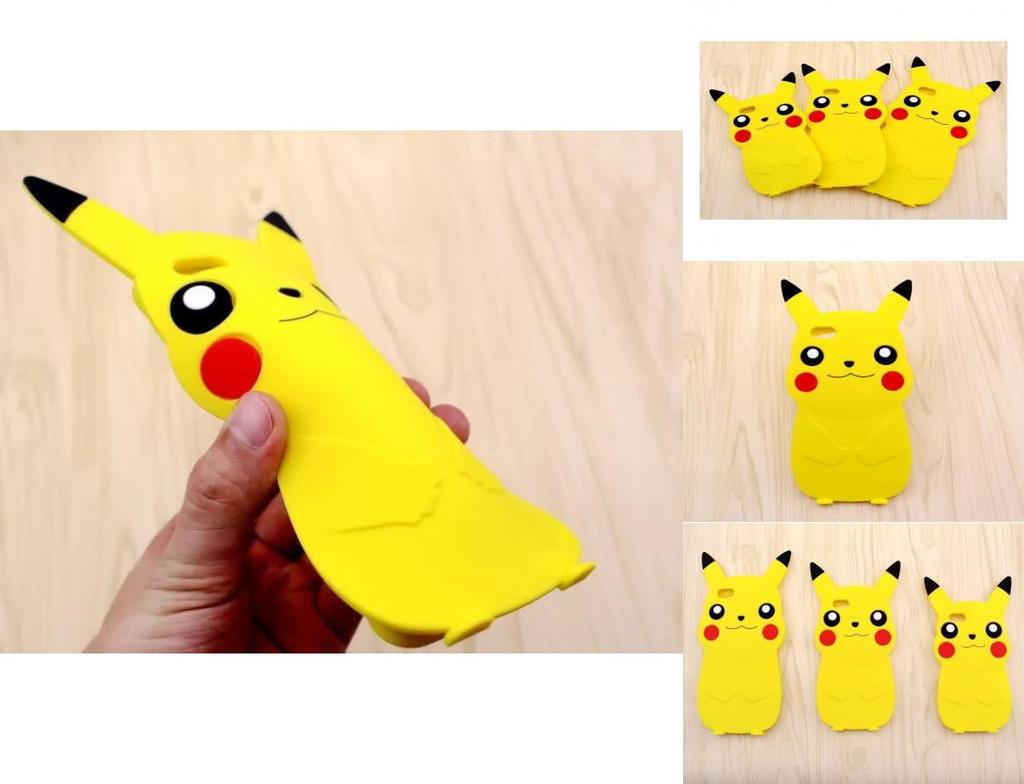 Pikachu Silicone Phone Case For Iphone 5 6 Plus With Drop Protection And Stress Relief