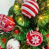 24 Pcs Shatterproof Christmas Ball Sparkling Xmas Tree Hanging Ornaments Set