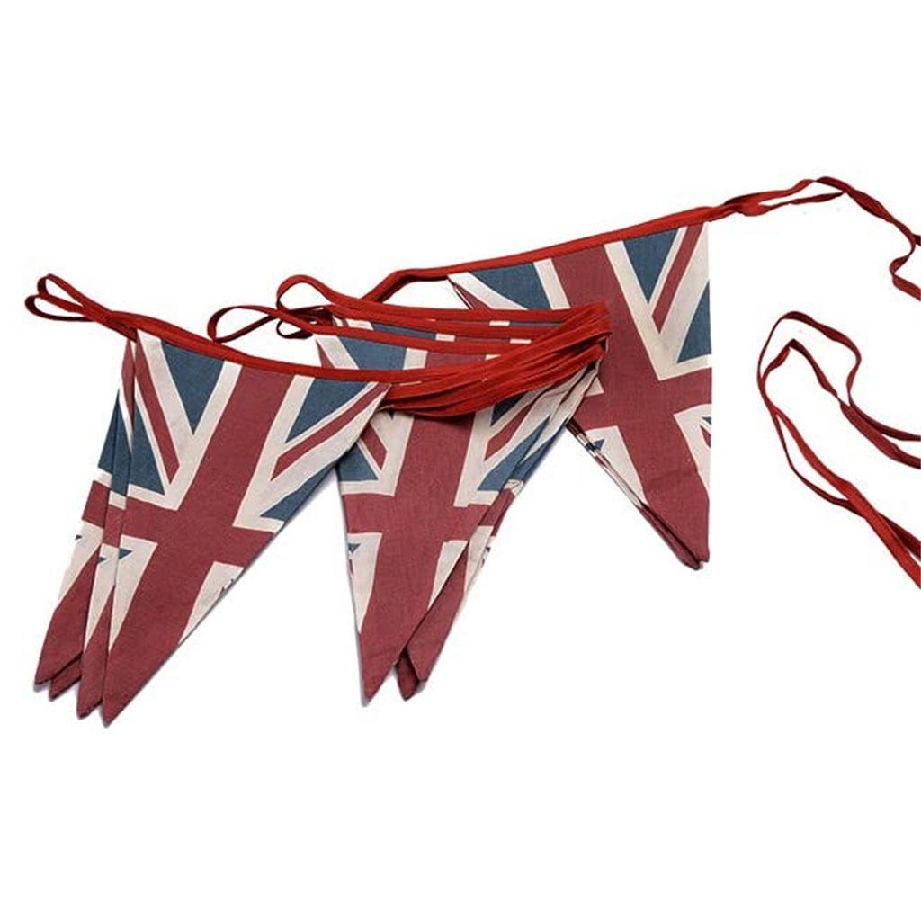 Queen's Jubilees Bunting Party Decoration 2022 Platinums Fabric Vintage Cloth Material Banner