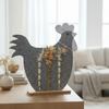 Felt hen figurine, spring decoration for Easter, 30cm