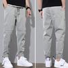 Мужские брюки-карго с несколькими карманами на шнурке и эластичной резинкой на талии, гладкие однотонные брюки-шаровары с пряжкой на щиколотке для спортзала, повседневная одежда на открытом воздухе, длинные брюки-шаровары