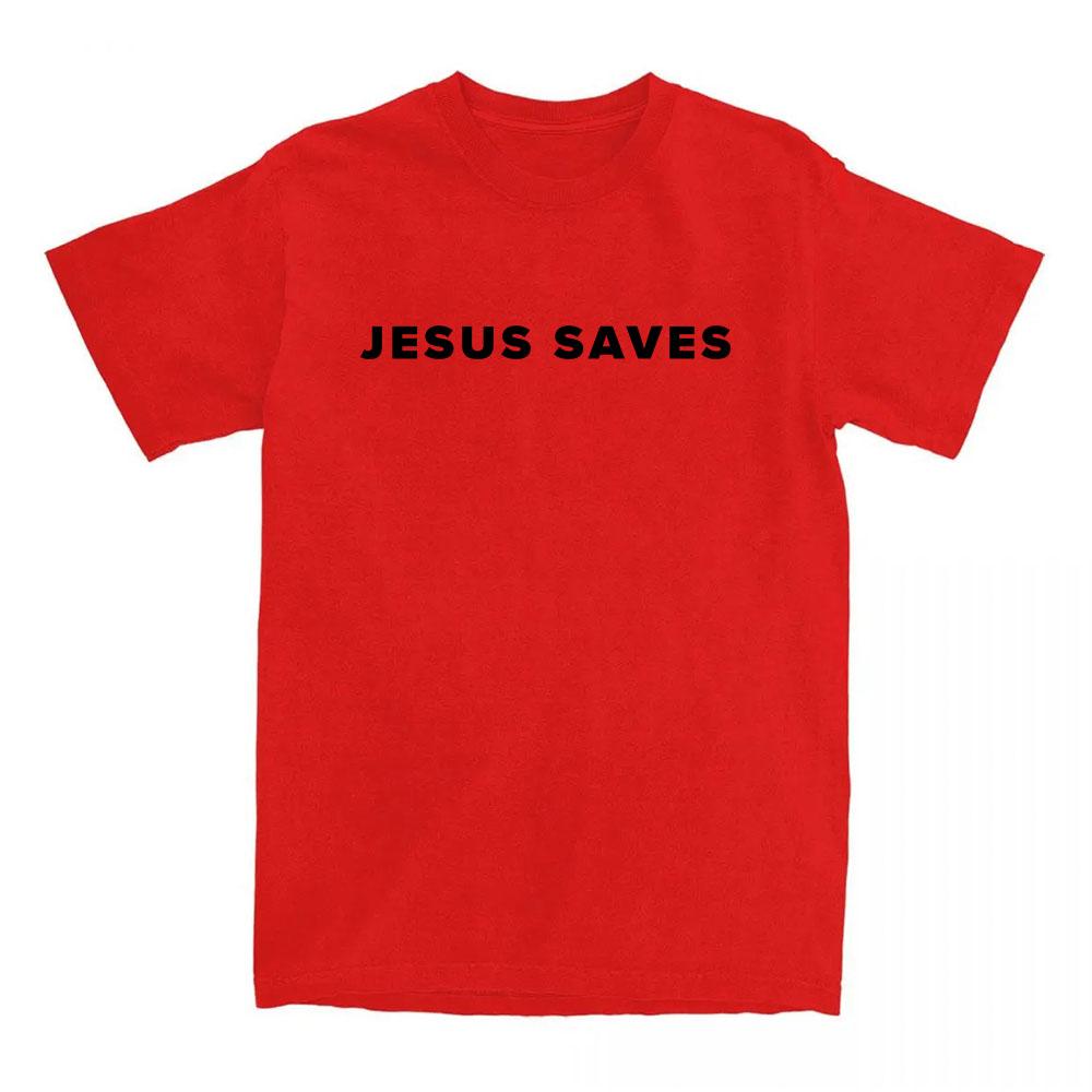 Футболка Jesus Saves Charlie Kirk с буквенным принтом, футболки для мужчин, короткий рукав, хлопковая, повседневная футболка, одежда для мужчин и женщин
