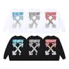 1238 Off-White 2025 Autumn/Winter New OW Melted Arrow Pattern Men's and Women's Round Neck Hoodie