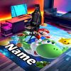 Custom Name Personalized Super Mario Print Carpet, Versatile Home Decor Rug, for Playroom, Apartment, Balcony, Entryway, Hallway Gift