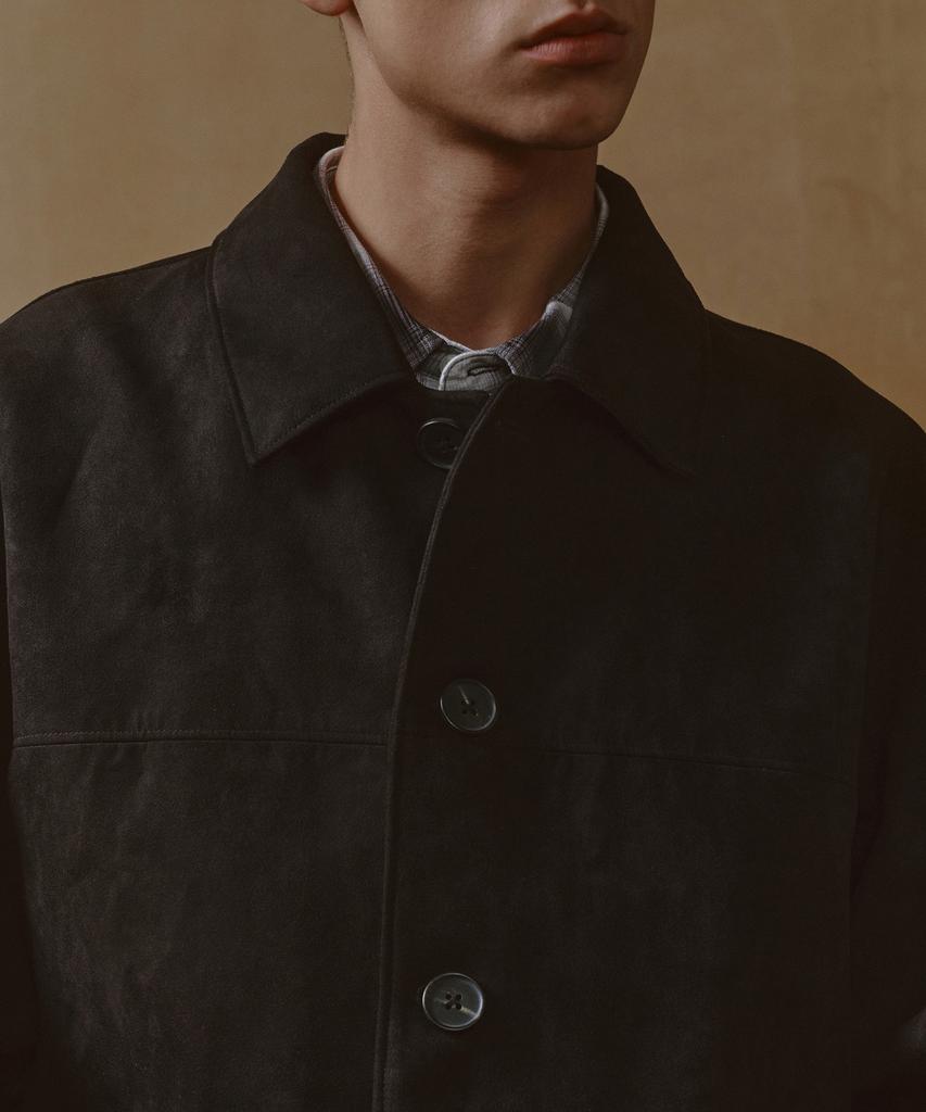 Musinsa Standard Synthetic Suede Car Coat [Black]
