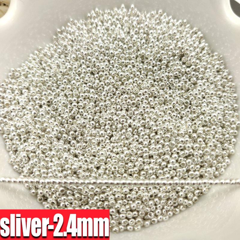 50-1000 шт. DIY Золотые Бусины Россыпью Бусина Бусины Ожерелье Браслет DIY Ручная Работа Аксессуары Материал 2.4-4MM Круглые Бусины с Отверстием