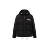 Letter Print Hooded Zipper Down Jacket Women Outerwear Black 162247919-4