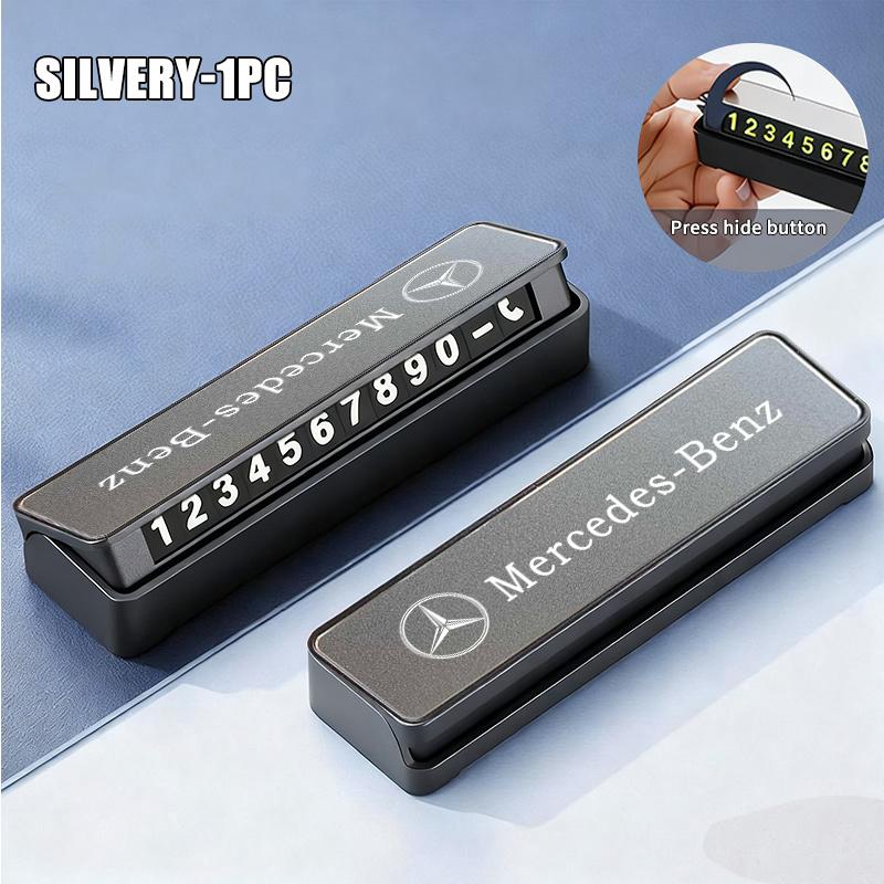 AABIB1 Car Temporary Parking Card Phone Number Hidden Stop Sign Card Plate For Benz Exclusive AMG SPRINTER V CLASS VIANO W124 W203 W204