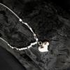 Three Dimensional Heart-shaped Broken Necklace, Sweet Heart-shaped Pendant, Collarbone Chain, Niche Design Sense