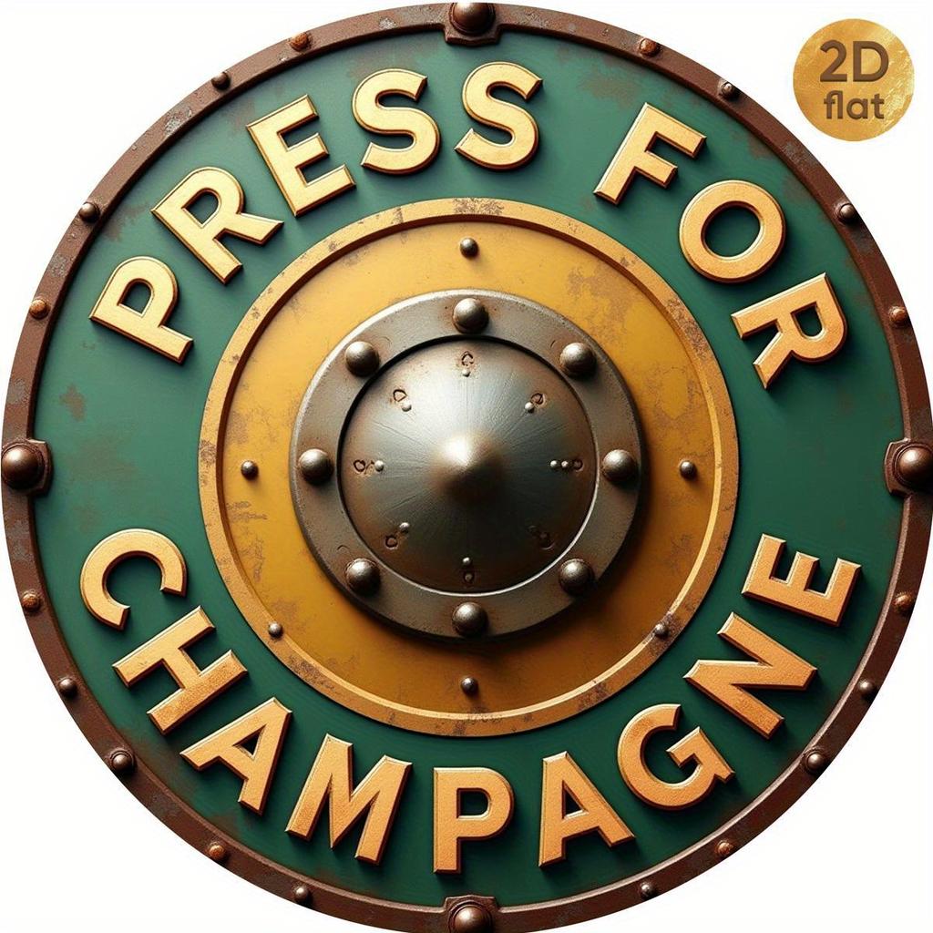 D Flat Printing pc Metal Sign pc Vintage Press for Champagne Metal Wall Decor Retro Champagne Sign Plaque