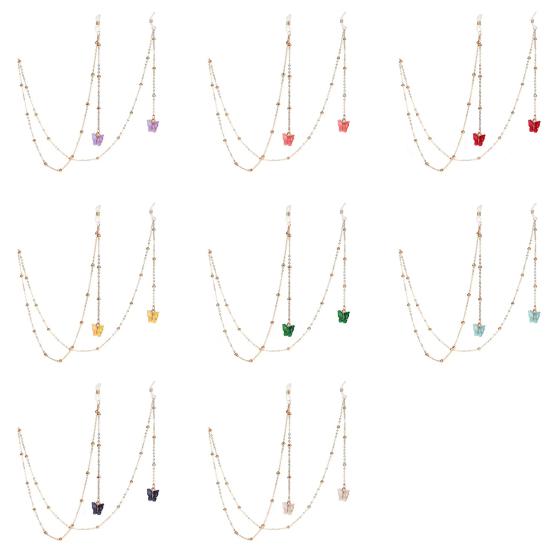 Eyewear Chain Nice-looking Simple Style Lightweight Eyeglass Chain Lady Glasses Lanyard with Butterfly Decor Glasses Chain Daily Wear