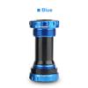 HASSNS Threaded Bike Bottom Bracket, Black/Red/Blue/Purple/Titanium color/Gold/Dazzle BB52 68/73mm MTB Integral Sealed Steel Bea