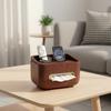 Multifunctional Tissue Box Cover with Storage for Remote & Phone Modern Desktop Organizer for Living Room Bedroom Coffee Table