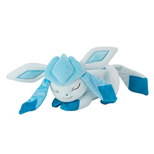 TAKARATOMY A.R.T.S Pokemon Suyasuya Friend Plush Toy S Glaceon Approximately 33 cm wide.