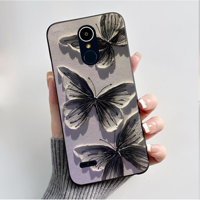 Чехол для LG K8 2017/LG K8 2018/LG K9 2018 Мягкий Силиконовый Черный Корпус для LG K10 2016/LG K10 2017 Чехол Милый Цветочный Мультяшный Чехол