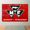 Vintage Massey-Ferguson Metal Wall Art Sign - Retro Red & Black Tractor Design - Rustic Decor for Man Cave, Bar, Garage, or Farm