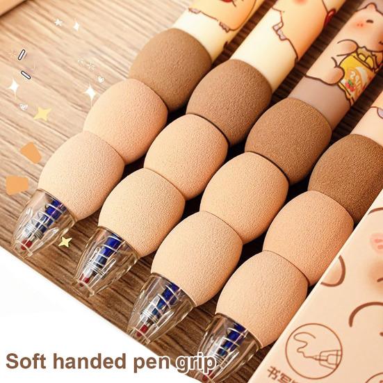 4 Pcs Erasable Gel Pens Cartoon Capybara Pattern Retractable Erasable Pen Clicker 0.5mm