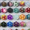 100 шт. случайных многогранных пластиковых кубиков D4-D20 разных цветов, стиль DND, игральные кубики для настольных игр своими руками, аксессуары для настольных игр