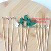 Цветные бамбуковые зубочистки для рождественской елки: Палочки для фруктов и украшений в виде сосновых веток, одноразовые шпажки