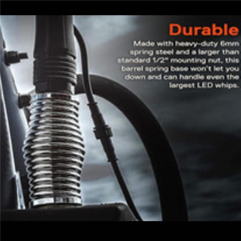 2X Antenna Spring Mount Flag Light Spring 1/2 Inch Spring Mount CB Antenna Spring Base For Trucks Car RZR UTV Can Am ATV