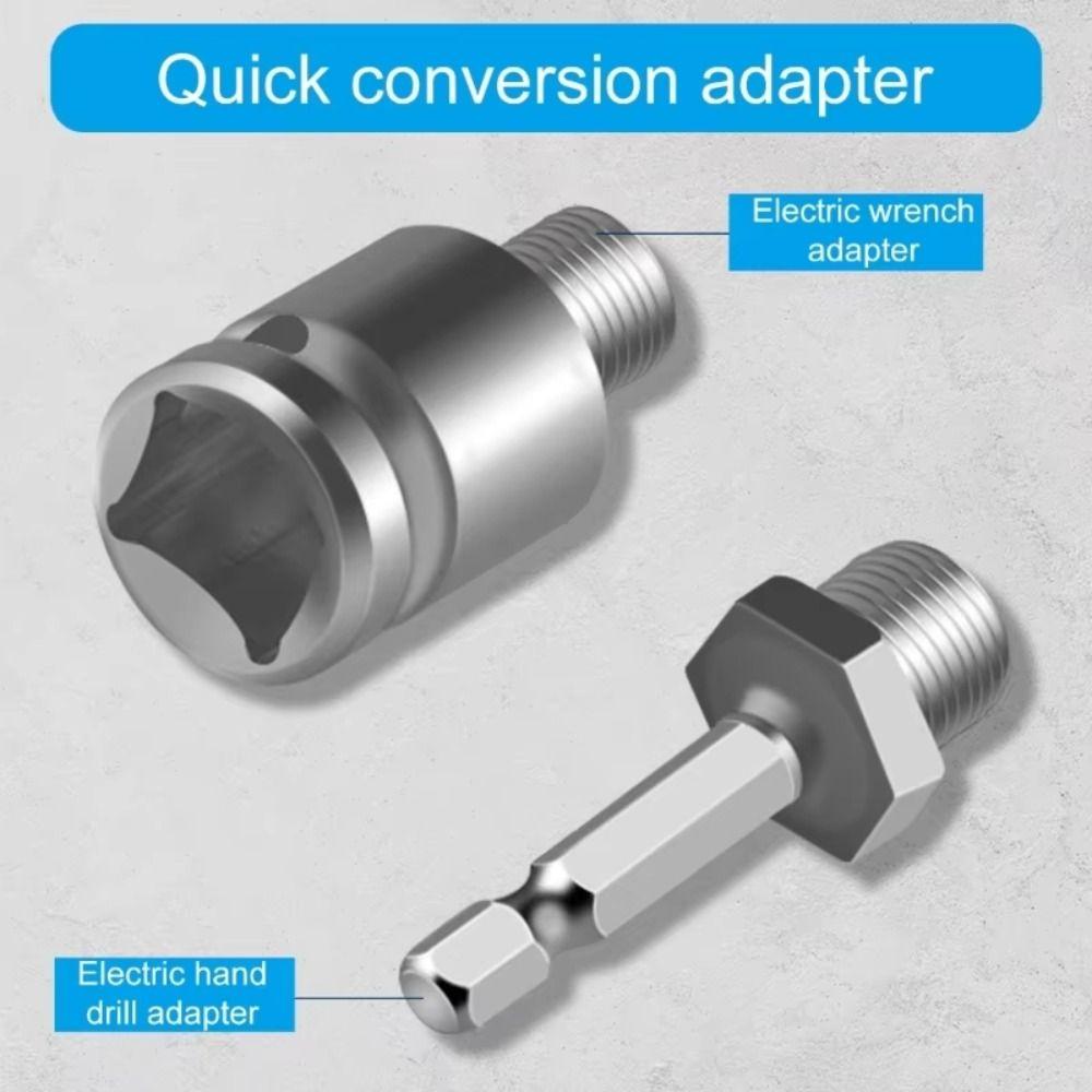 Square Handle Drill Chucks Conversion Head Set Quick Release Drill Adapter Electric Drill
