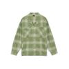 Badfive Series Sport Basketball Loose Plaid Long Sleeve Casual Shirt Men Tops Green ASHR195-2