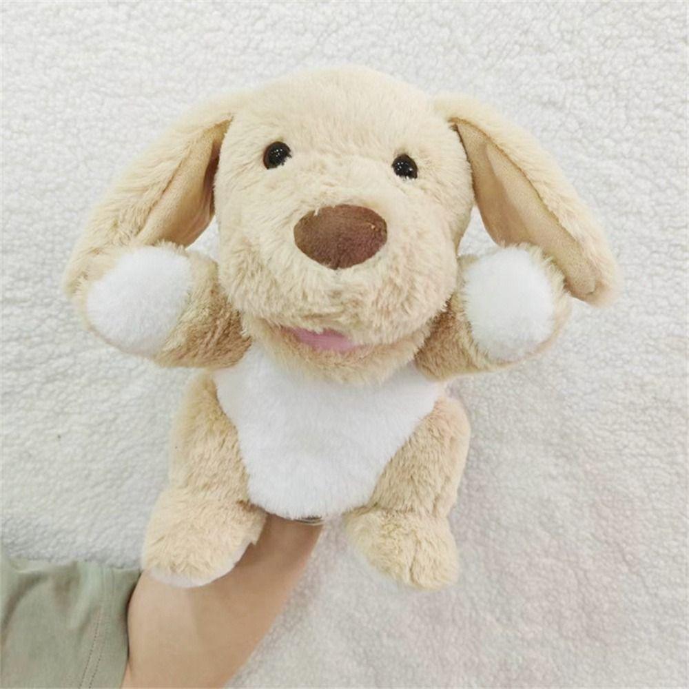 Movable Open Mouths Stuffed Hand Doll Cow Duck Pig Plush Animal Puppets Christmas   Teaching