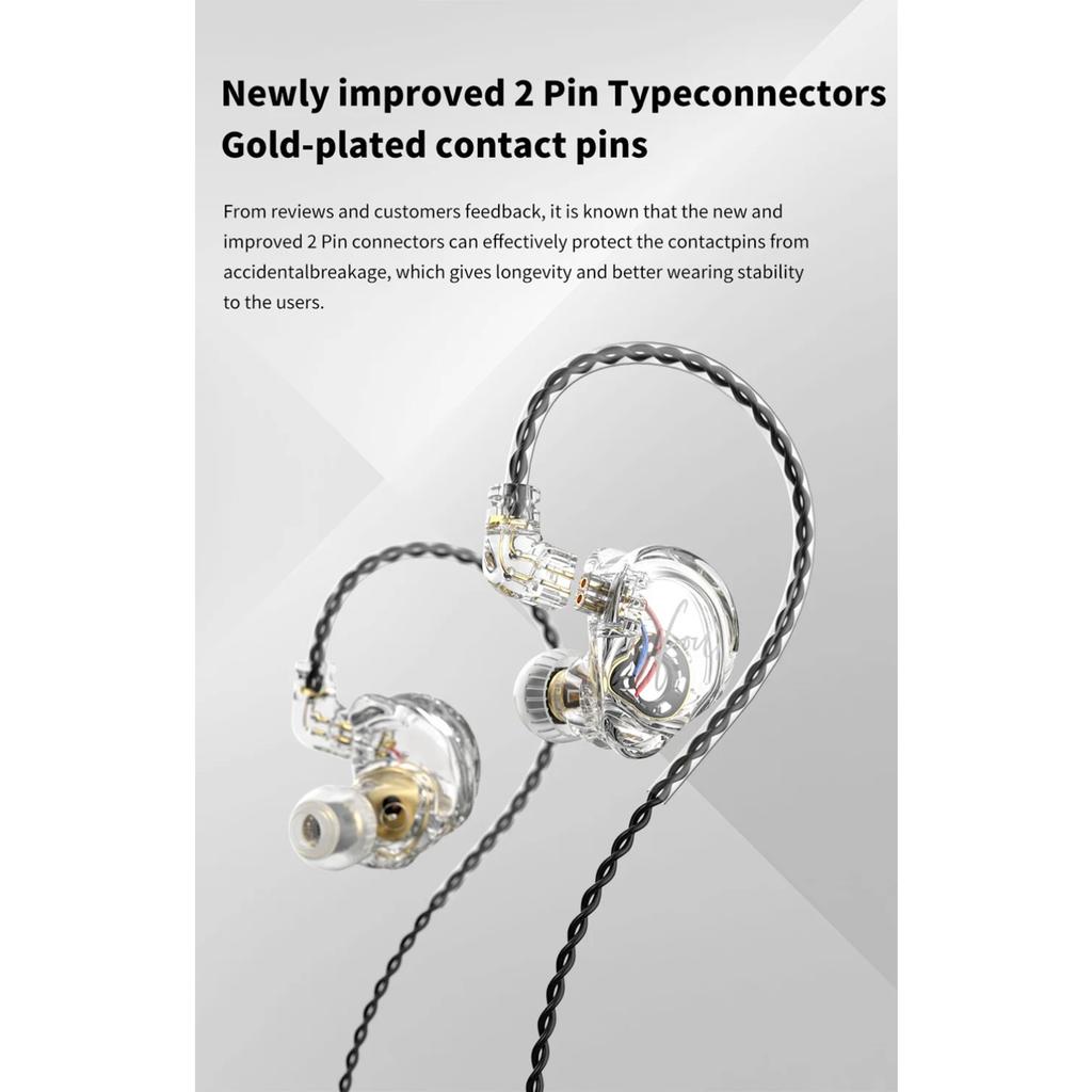 TRN CS4 In Ear Earphone Dynamic DJ Monitor IEM Earbud HIFI Sport Noise Cancelling Headsets TRN ST5 Kirin MT4 MT3 for Xiaomi