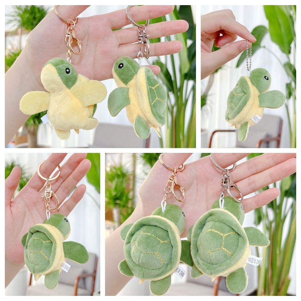 Cartoon Turtle Turtle Plush Keychains PP Cotton Turtle Plush Keyring Kids Toys