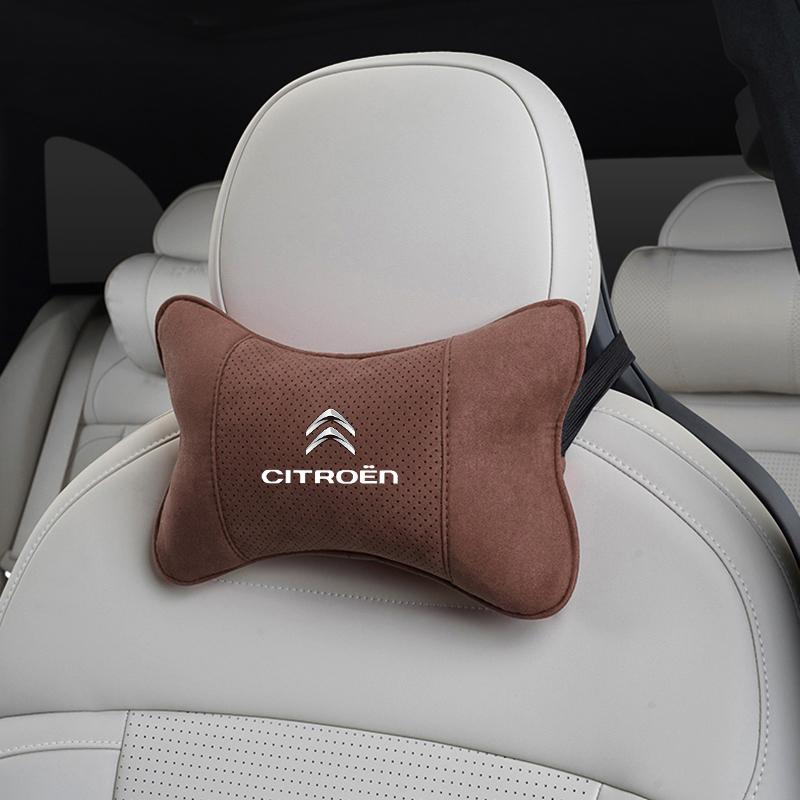 Дышащая подушка-подголовник для автомобиля из замши для Citroen C5X e-C4 X e-C3 C4 C3 C5 Berlingo C-Elysee C-Crosser C1 C6 C2