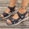 Fashion Summer Wedge Sandals for Women 2025 New Fashion Beach Shoes Woman Lightweight Casual Platform Plus Size Sandals Women