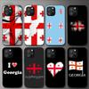 Georgia Flag Phone Case For Iphone 11 12 Mini 13 14 Pro Xs Max X 8 7 6s Plus 5 Se Xr Shell