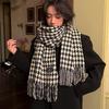 A New Thick Checkered Faux Cashmere Scarf for Women In Winter A Warm and Versatile Shawl with A High End Feel and A Soft and Glutinous Scarf