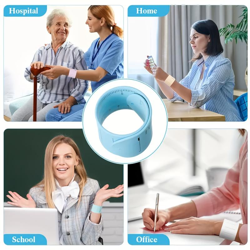 4pcs Silicone Wristband Memo Pads with Ruler, Reusable Erasable to-Do List Bracelets for Adults, Teachers, Nurses