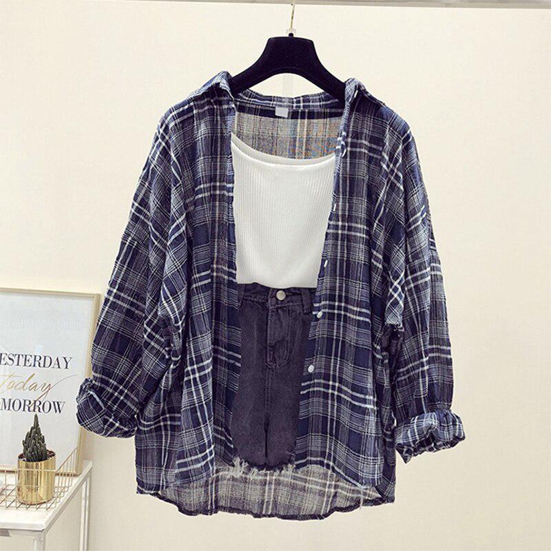 Клетчатая рубашка для женщин