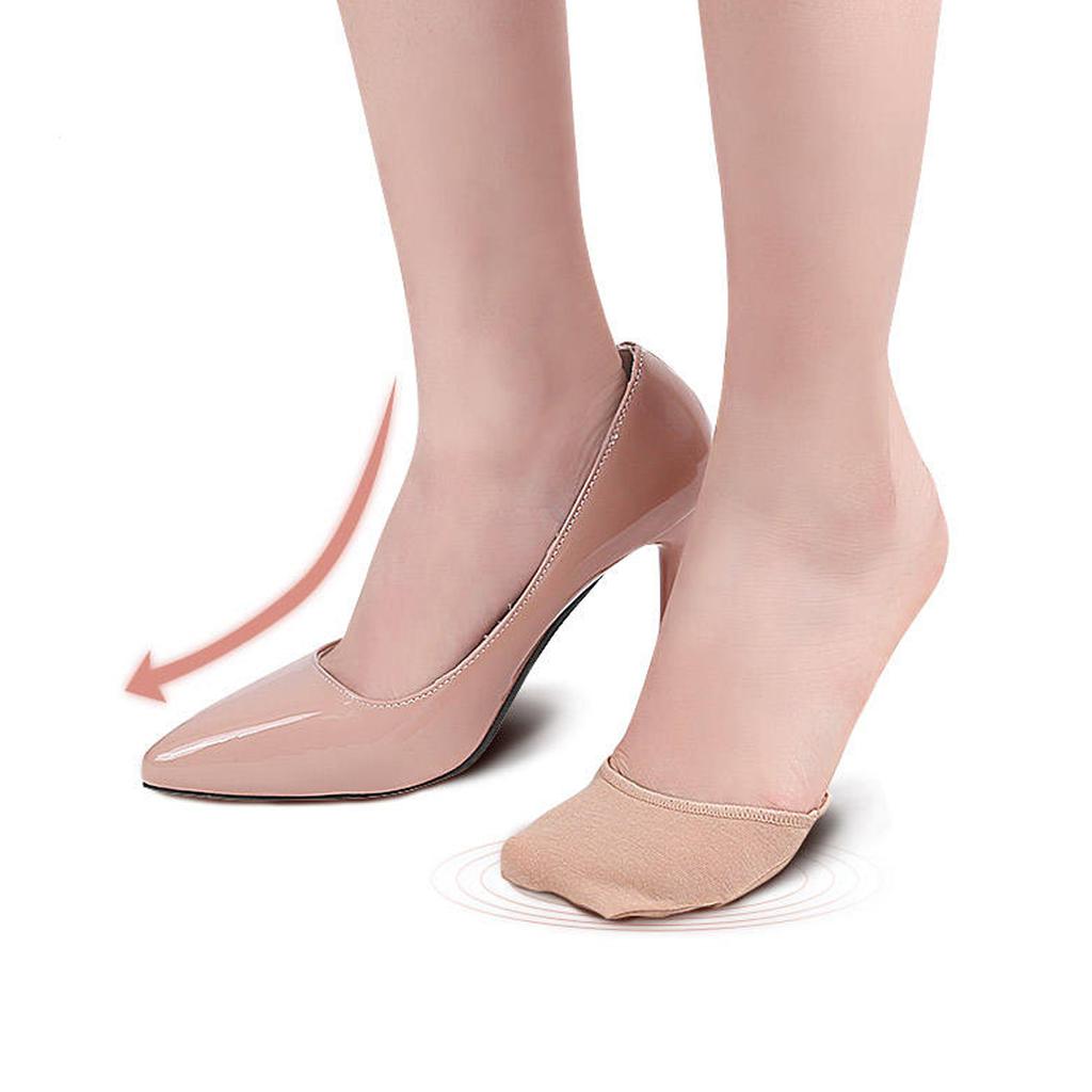 Metatarsal Sleeve Pads Ball of Foot Cushions with Soft Sponge and Silicone Dots Forefoot Cushioning Socks Non Skid Half Socks