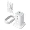 TESSAN Башня-удлинитель, 5 м, 8 розеток переменного тока, 3 порта USB, вилка с поворотом на 180°, защита от перенапряжения, многорозеточный удлинитель, «Осьминог»