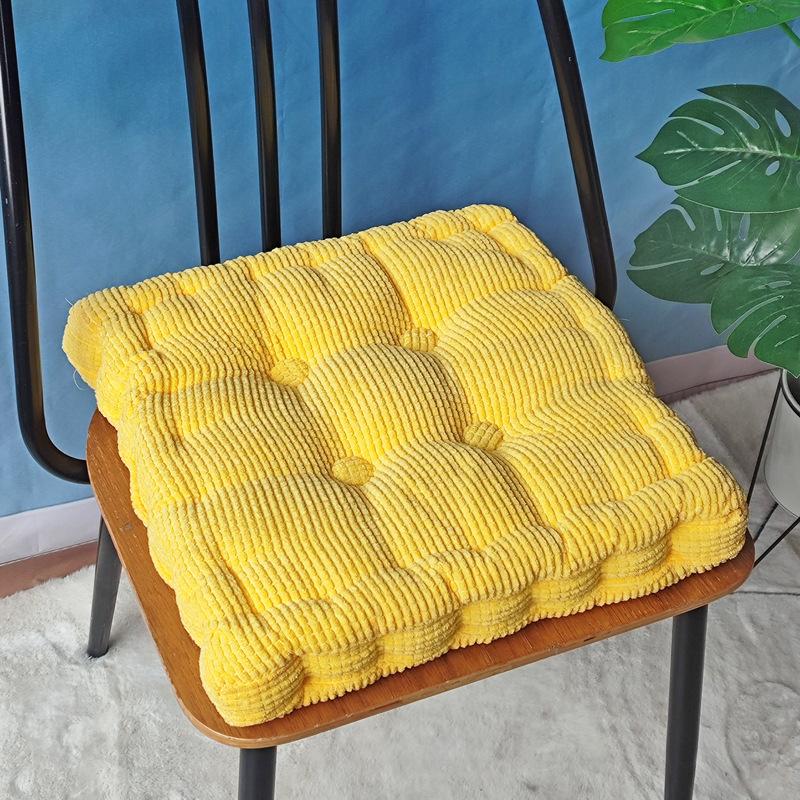 Квадратная подушка-сиденье из кукурузной муки синего цвета 38x38 см, Подушка для стула из полиэфирного волокна для офиса, гостиной, спальни, сиденья автомобиля