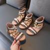 Girls Sandals Princess Sweet Kids Beach Shoes Kids Summer Retro Ethnic Traditional Sandals with Tassels Soft Back Zip