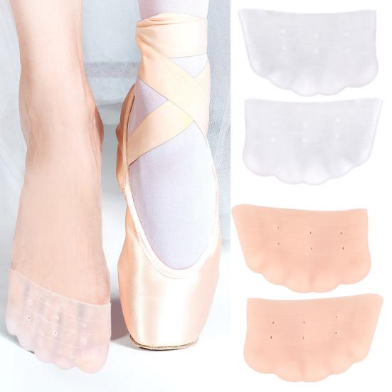 1 Pair Forefoot Pads Breathable Hole Design Ergonomic Curved Fit Soft Elastic Ballet Shoe Protectors Toe Cushion Pads