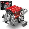 Mould King 10163 Technology W16 Engine Block 955 Pieces Engine Block Set Gifts for Boys and Girls Toy, (Red)