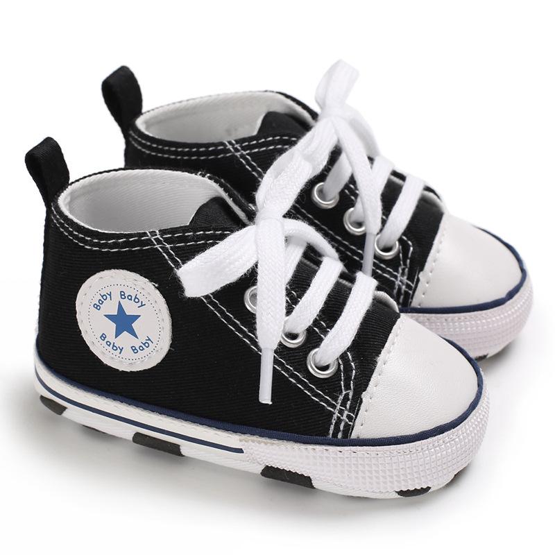 Soft Sole Star Canvas Baby Shoes, Spring/Autumn Style, for 0-1 Year Old