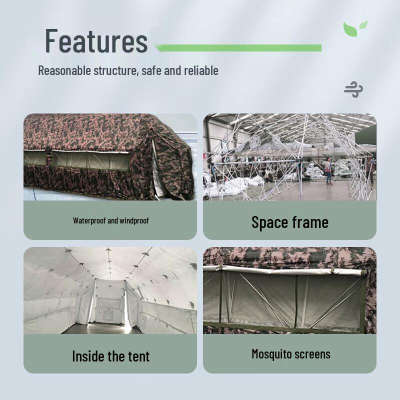 Jingliansheng Five-Arch Folding Camouflage Mesh Command Tent