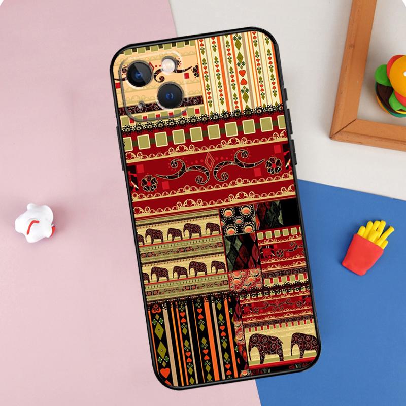 Чехол для телефона с принтом африканской ткани для iPhone 16 Pro Max 11 12 13 Mini 14 15 Pro Max XR 16e 15 16 Plus Защитный корпус