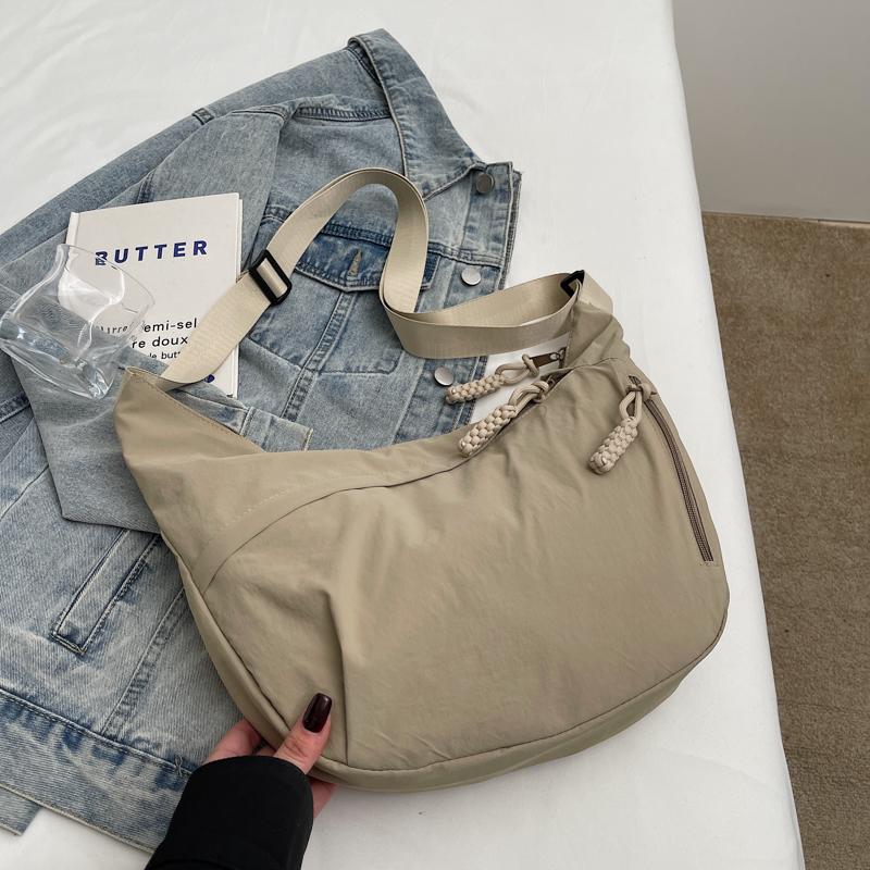 Сумка хобо женская сумка через плечо большая вместительная сумка через плечо однотонная спортивная сумка