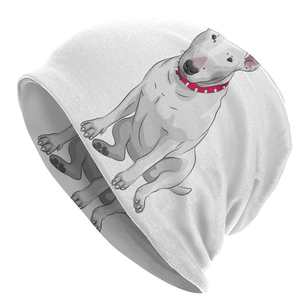 Английский бультерьер Skullies шапочки женские унисекс зимние теплые объемные шапочки шапка животное домашнее животное щенок вязаная шапка для лыж