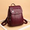 Women's Backpack Large Capacity Soft PU Travel Bag Fashion Trend Student Anti-theft Imitation Sheepskin Backpack