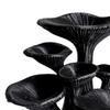 Black Mushroom Jewelry Stand 3D Printed 7-Tier Jewelry Holder Desktop Earring Tree for Rings Necklaces Bracelets