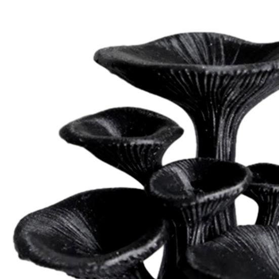 Black Mushroom Jewelry Stand 3D Printed 7-Tier Jewelry Holder Desktop Earring Tree for Rings Necklaces Bracelets
