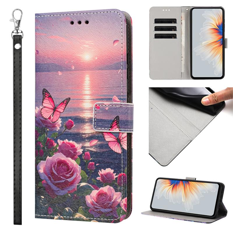 Чехол с рисунком «Закат» для Xiaomi Redmi Note 15/Note 14/Note 13 Pro+ Кошелек Кожаный Чехол-Обложка